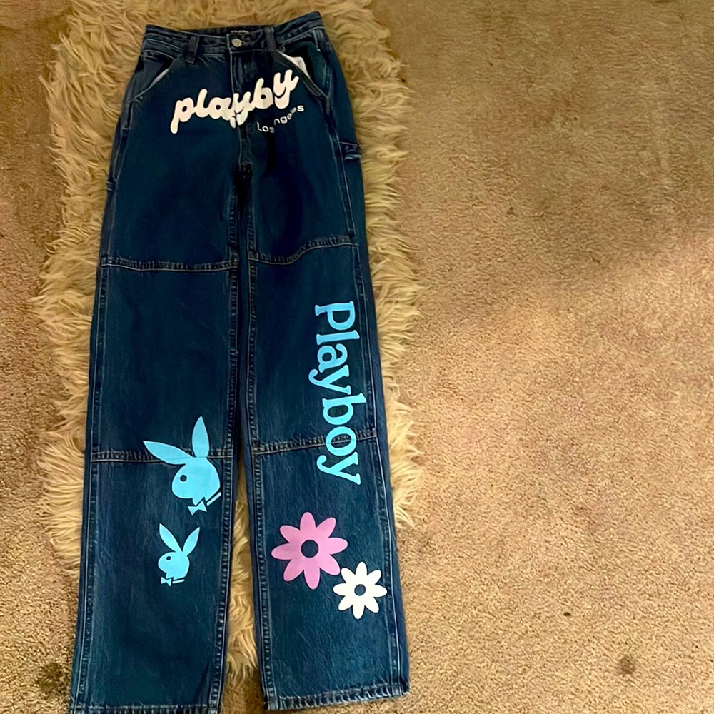 Playboy jeans from pacsun dark blue worn once